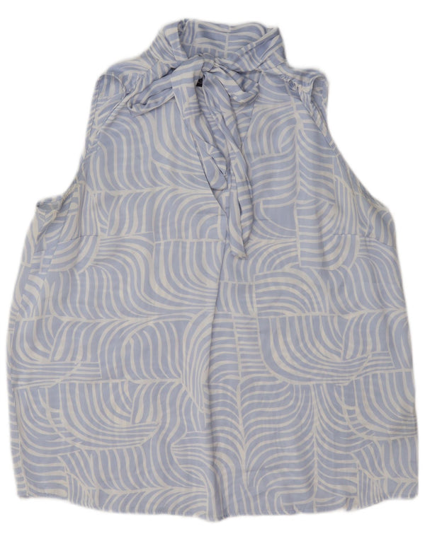 Bluză fără mâneci pentru femei Marks & Spencer UK 14 Large Blue Geometric
