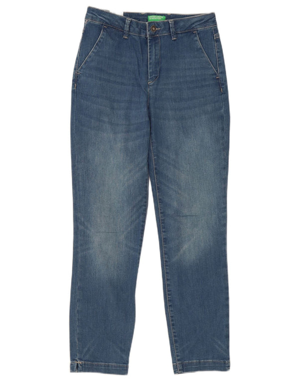 Blugi Benetton pentru femei Scarlett Straight UK 6 XS L26 L27 Bumbac albastru
