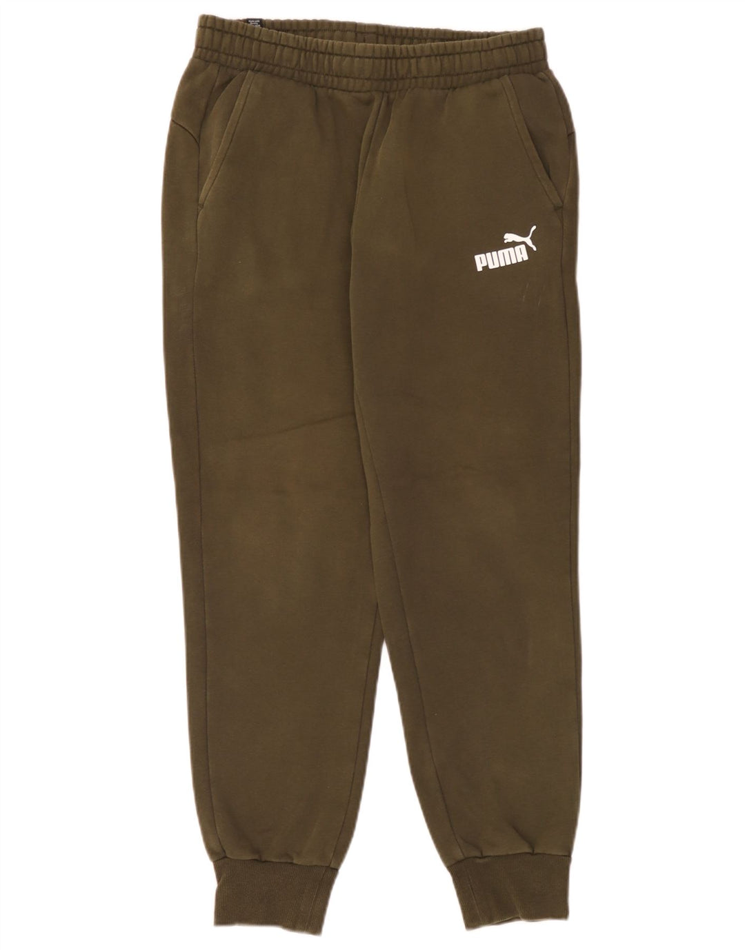 Pantaloni de trening Puma pentru bărbați Joggeri, bumbac mediu kaki