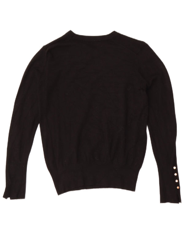 Pulover pentru femeie Zara cu gât de barcă UK 12 Medium Negru