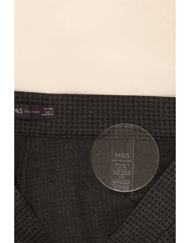 Pantaloni casual pentru femei Marks & Spencer UK 12 Medium W30 L31 Gri