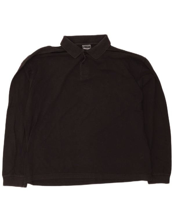 Polo pentru bărbați Champion cu mânecă lungă, bumbac negru 2XL