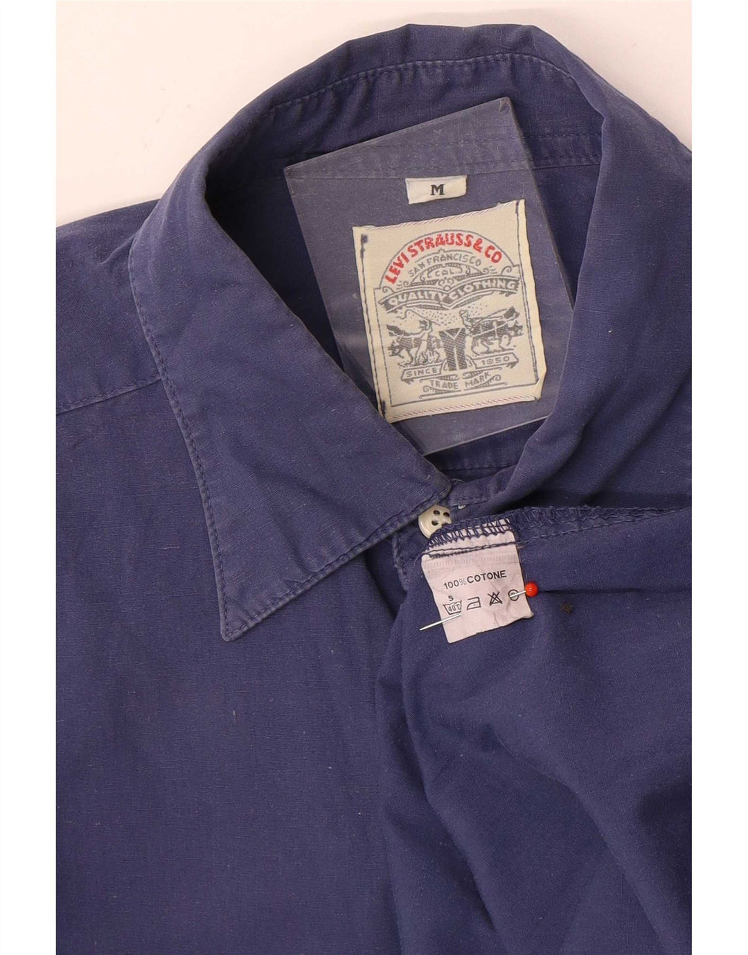 Cămașă Levi's pentru bărbați, bumbac albastru mediu