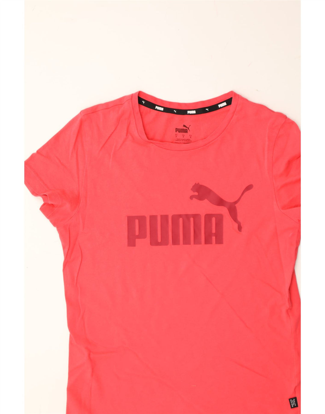 PUMA Womens Graphic T-Shirt Top UK 10 Small Red Vintage Puma and Second-Hand Puma from Messina Hembry 