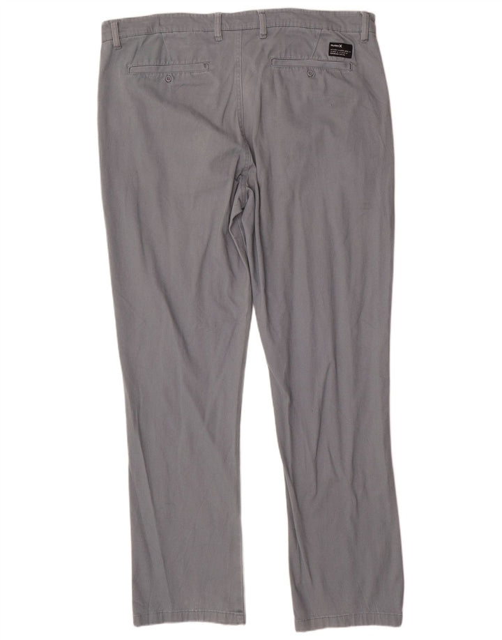 Pantaloni chino drepți pentru bărbați HURLEY L36 L32 bumbac gri