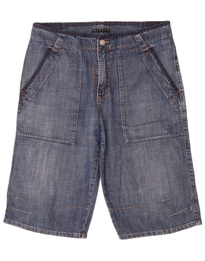 Pantaloni scurți din denim cargo Sisley pentru bărbați IT 48 Medium W34 Bumbac albastru