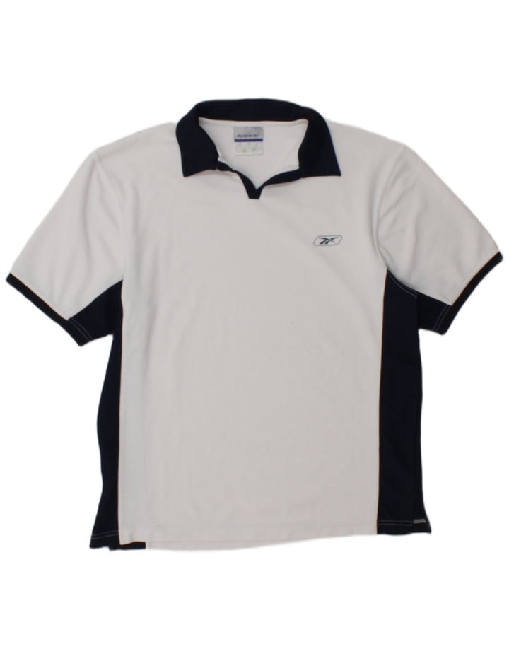 Tricou polo Reebok pentru bărbați XS, alb, bloc de culoare