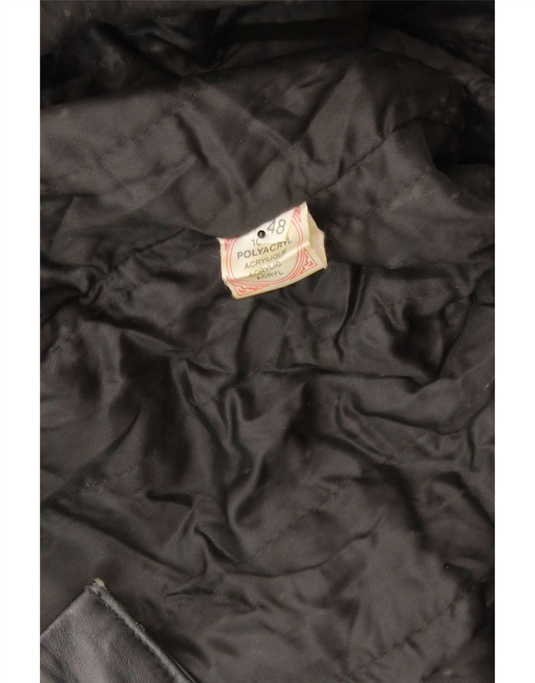VINTAGE Womens Leather Jacket IT 48 XL Black Leather Vintage Vintage and Second-Hand Vintage from Messina Hembry 