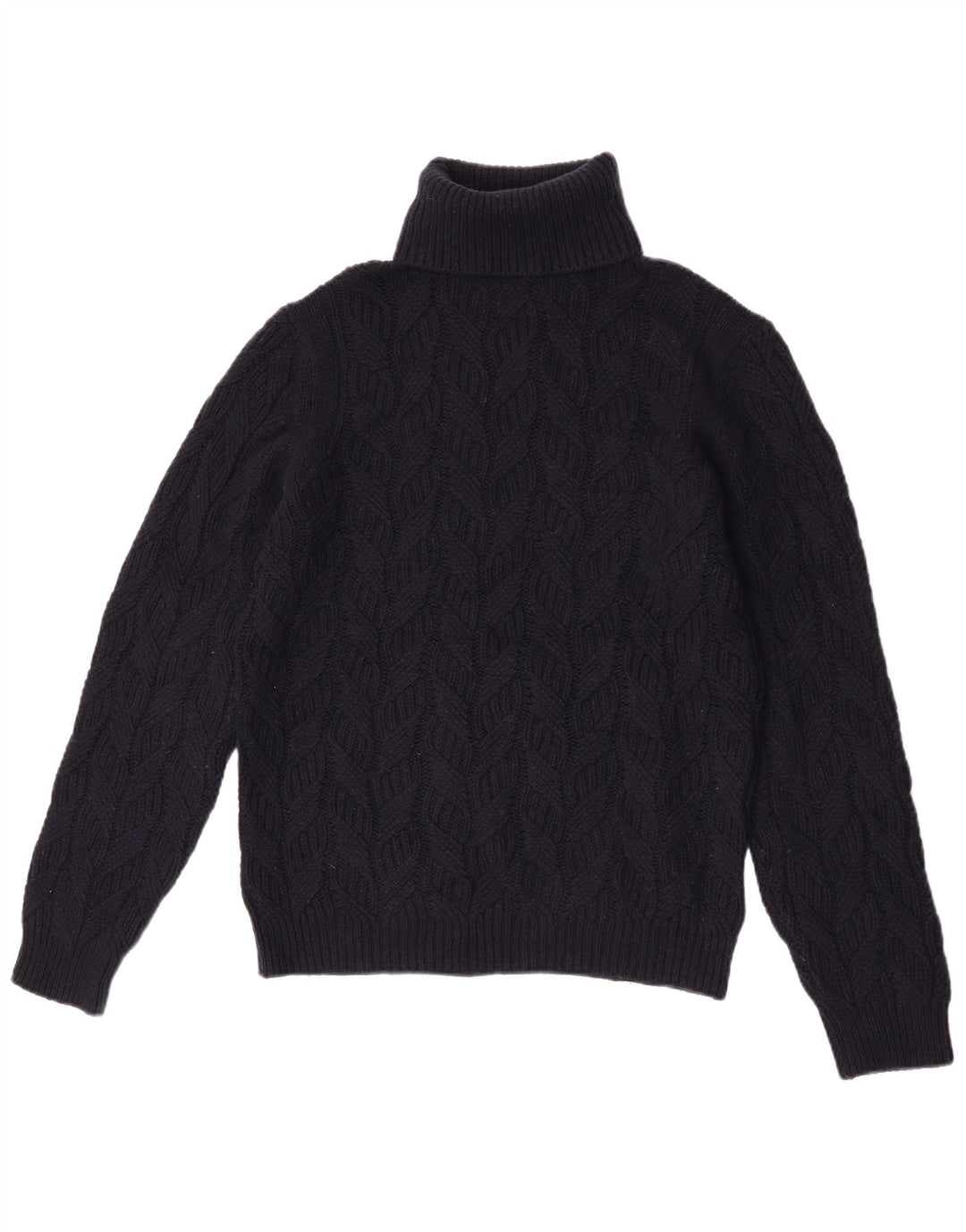 Pulover pentru femei Massimo Dutti cu gât rulat, UK 14 Mediu Lână bleumarin