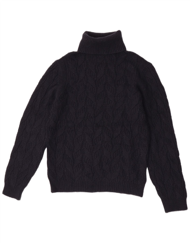 Pulover pentru femei Massimo Dutti cu gât rulat, UK 14 Mediu Lână bleumarin