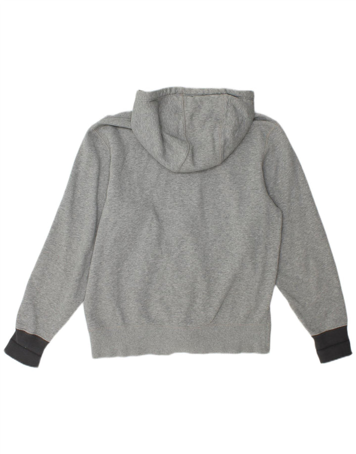 Pulover Nike pentru bărbați, cu fermoar, bumbac cu pete, gri mediu