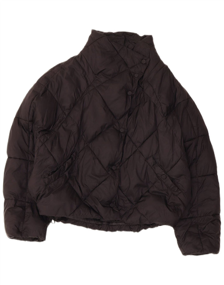 Jachetă căptușită supradimensionată pentru femei Zara UK 14 Poliester mediu negru