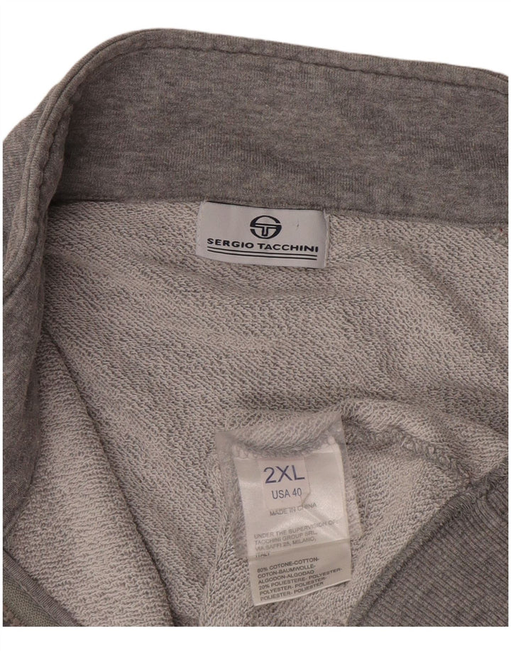 Jachetă de trening pentru bărbați Sergio Tacchini, 2XL, bumbac color bloc, gri
