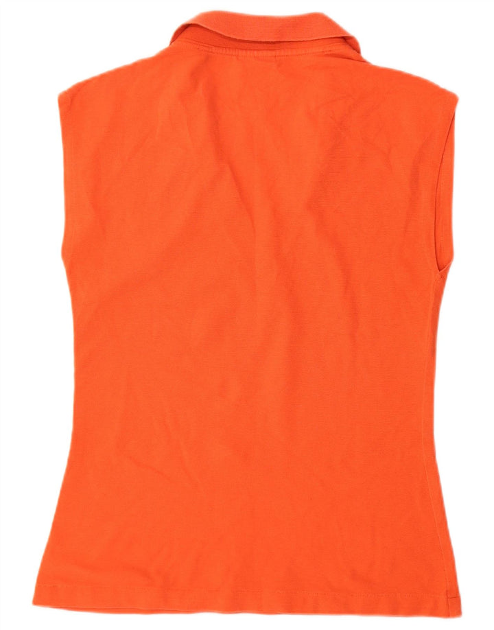Tricou polo fără mâneci Lacoste pentru femei UK 12 portocaliu mediu