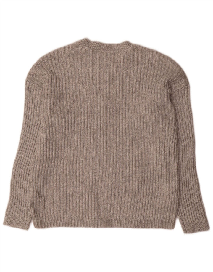 Pulover pentru femei Marks & Spencer cu decolteu triplu UK 12 Poliester mediu gri