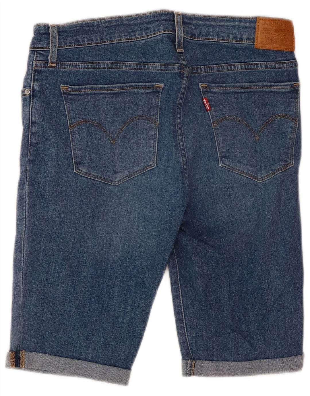 LEVI'S Womens 715 Denim Shorts W29 Medium Blue Cotton