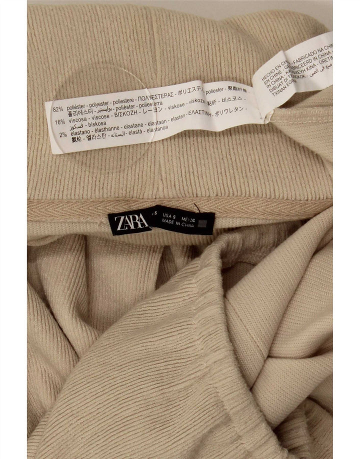 Pulover pentru femei Zara supradimensionat cu gât rulat, UK 10, poliester, bej, mic