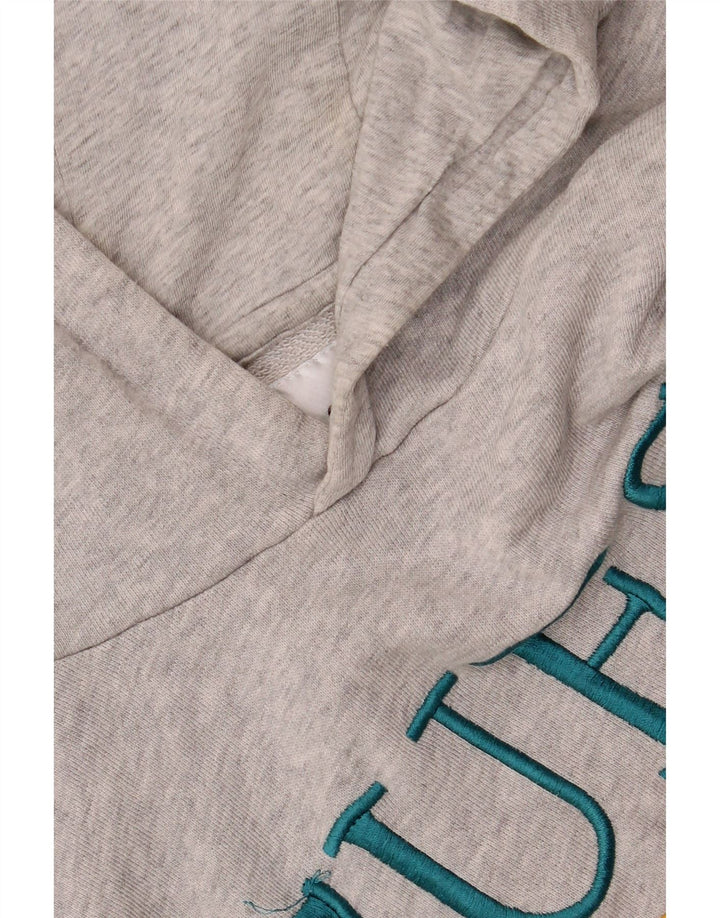 Pulover cu glugă cu grafică GUESS pentru bărbați, mare, gri, bumbac