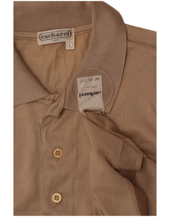 Tricou Polo Cacharel Barbati Mare Bej Bumbac