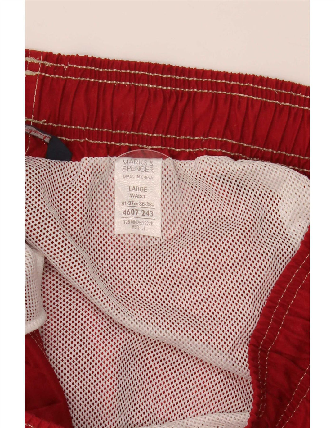 Marks & Spencer Pantaloni scurți de înot pentru bărbați din poliester roșu mare