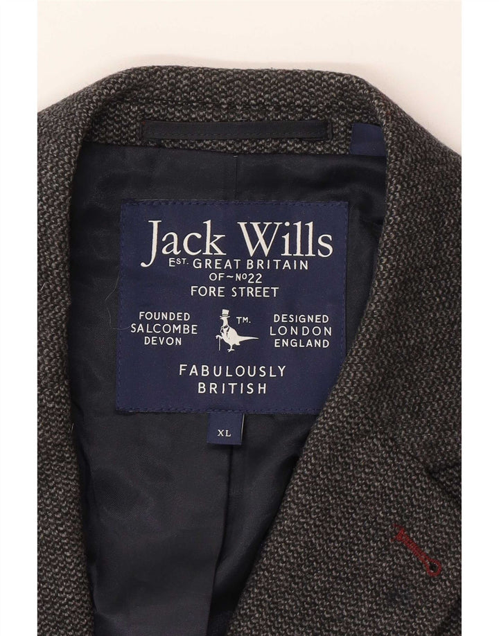 Blazer Jack Wills pentru bărbați, cu 2 nasturi, UK 42 XL, lână gri