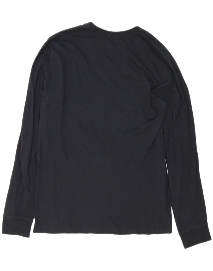 Top pentru bărbați Nike cu mânecă lungă, bumbac mediu negru