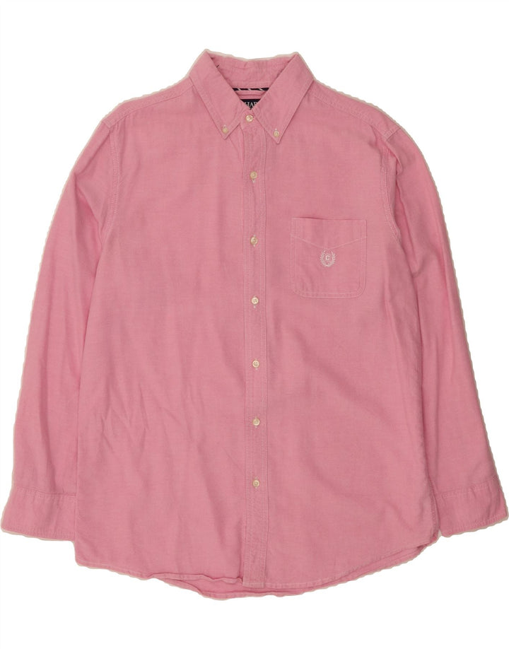 CHAPS Mens Shirt Medium Pink Cotton Vintage Chaps and Second-Hand Chaps from Messina Hembry 