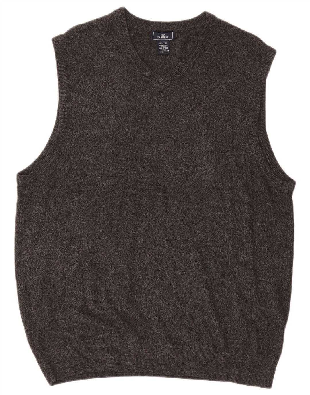 DOCKERS Mens Vest Tank Top 2XL Grey Acrylic