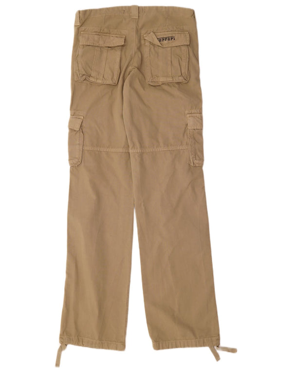 Pantaloni cargo drepti pentru femei Ferrari W32 L34 bumbac bej
