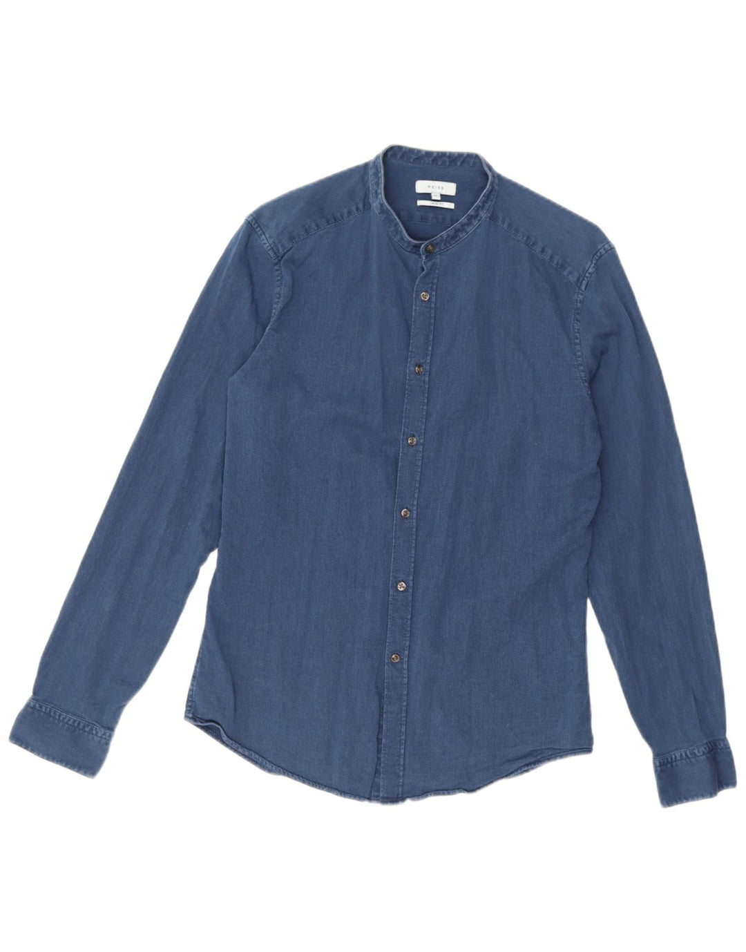 Cămașă pentru bărbați Reiss Slim Fit, bumbac albastru mediu