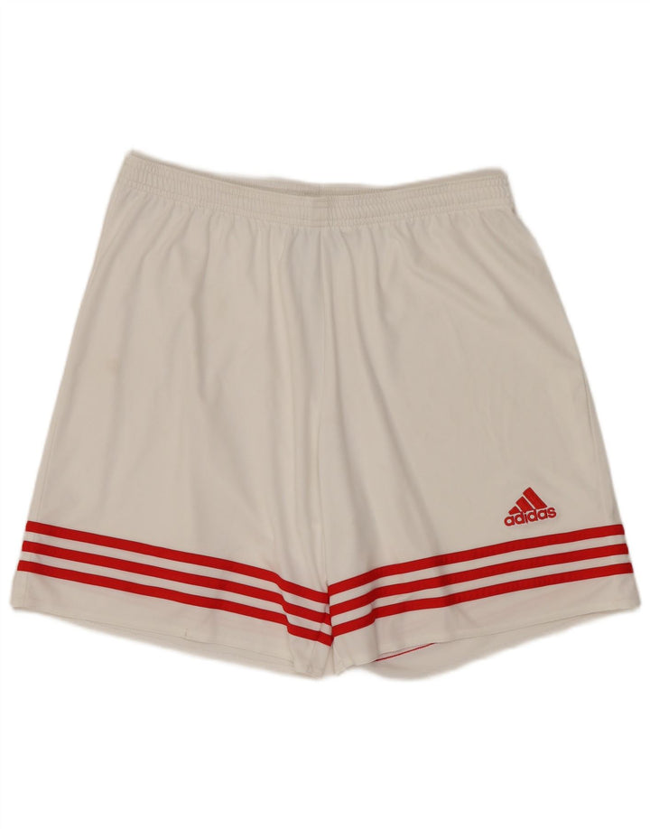 Pantaloni scurți sport Climalite ADIDAS pentru bărbați, mari, alb, din poliester