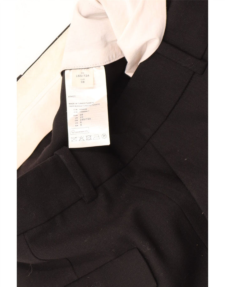 Pantaloni de costum drepți vintage pentru femei EU 38 Medium W28 L30 Poliester negru