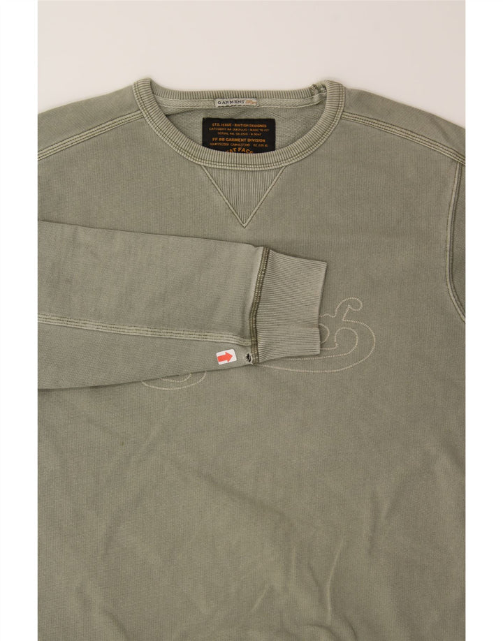FAT FACE Mens Graphic Sweatshirt Jumper Medium Khaki Vintage Fat Face and Second-Hand Fat Face from Messina Hembry 
