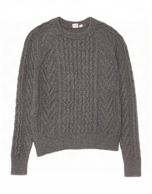 Gap Womens Crew Neck Jumper Sweater UK 6 XS Grey