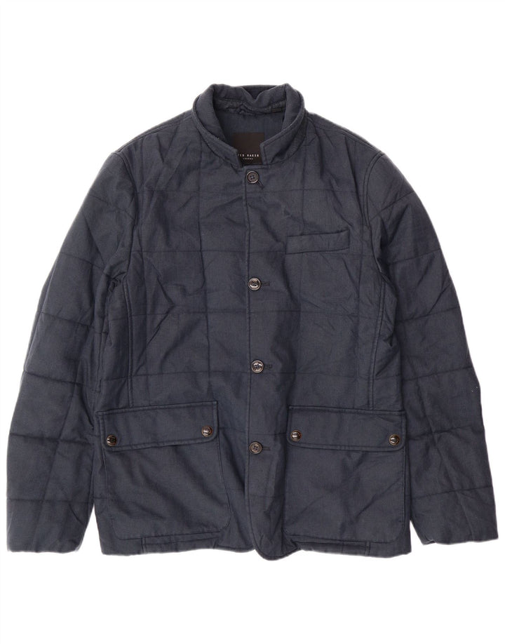 Jachetă matlasată pentru bărbați TED BAKER Mărimea 2 Mic Bleumarin Heringbone Classic