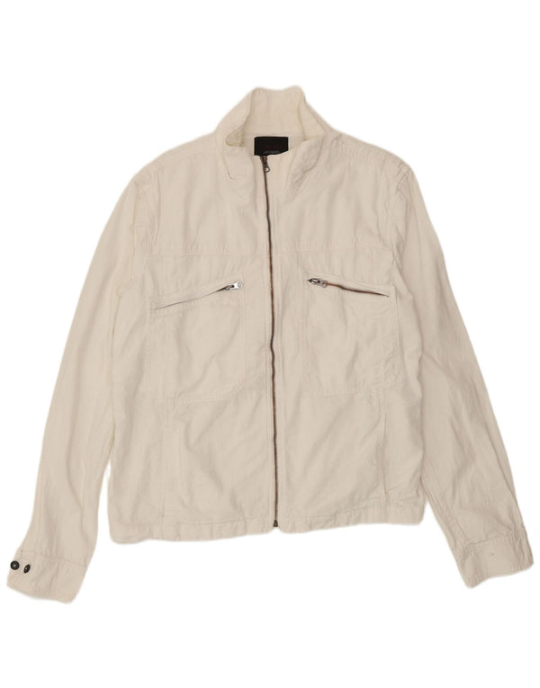 Jachetă pentru bărbați Zara UK 42 XL, poliester alb
