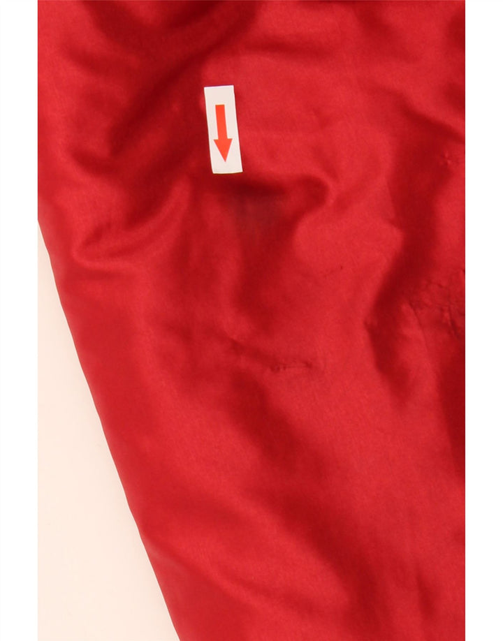 Jachetă căptușită cu glugă vintage pentru femei IT 52 2XL Poliamidă color bloc roșu