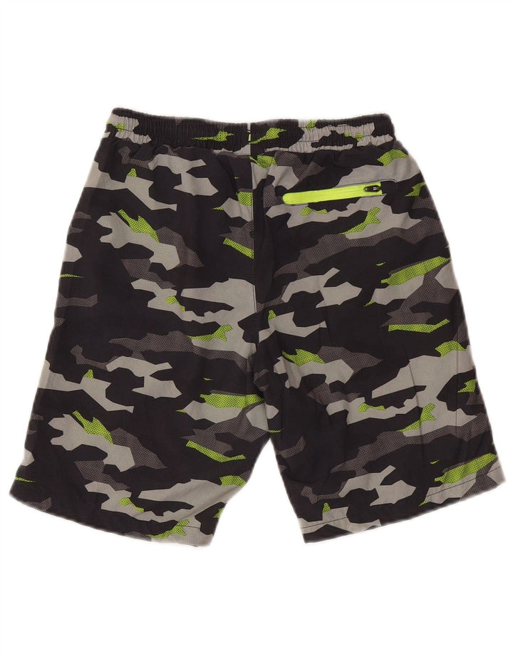 Eddie Bauer Pantaloni scurți de înot pentru băieți 10-11 ani, camuflaj mediu negru