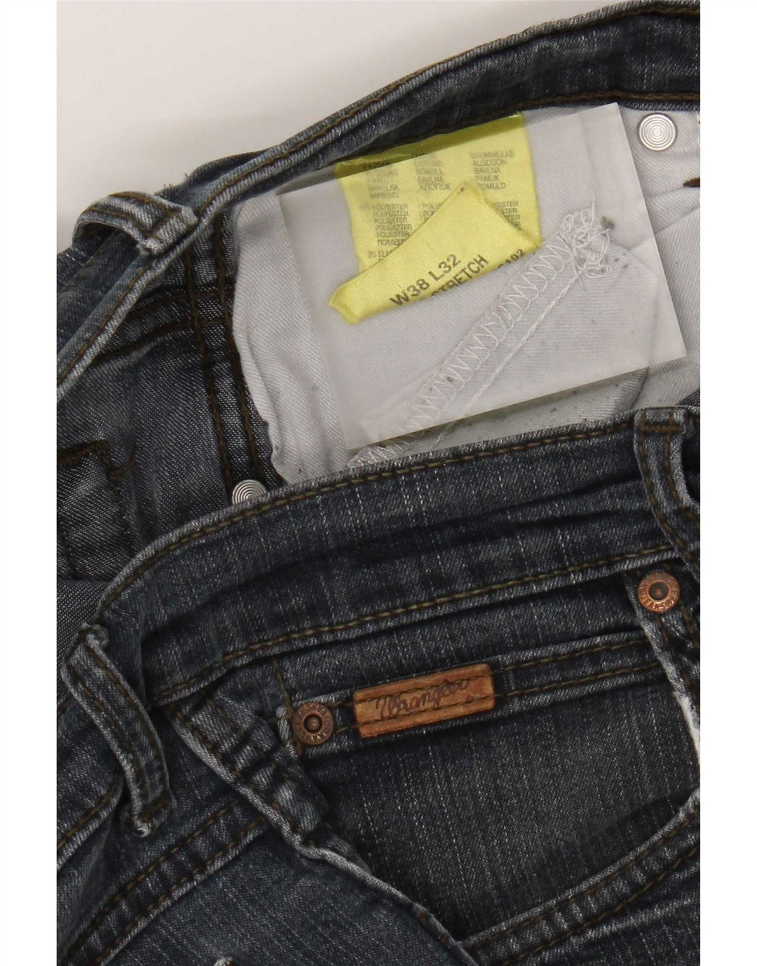 Blugi drepti pentru bărbați Wrangler W38 L32 bumbac bleumarin
