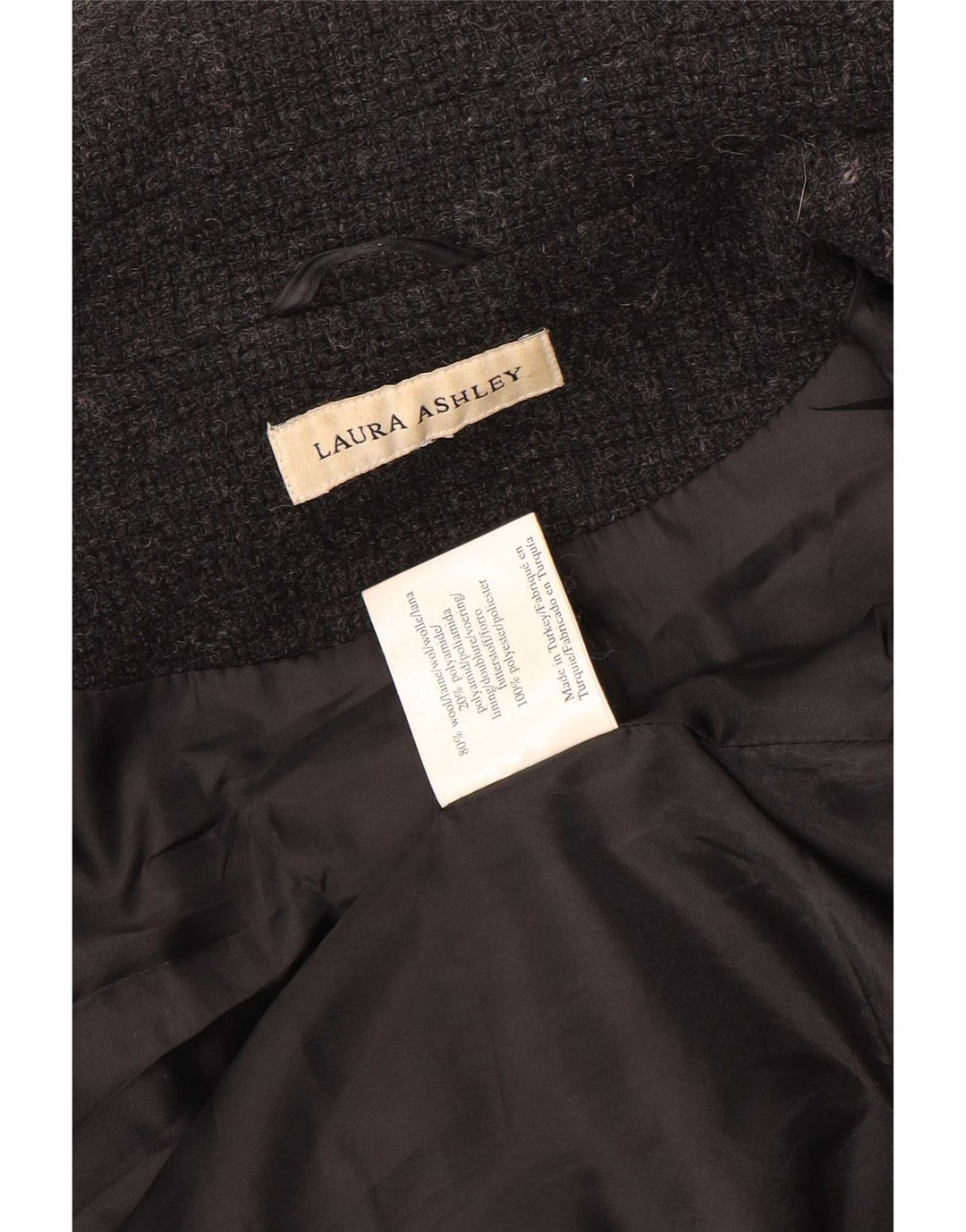 Pardesiu pentru femei Laura Ashley UK 12 Lână gri mediu