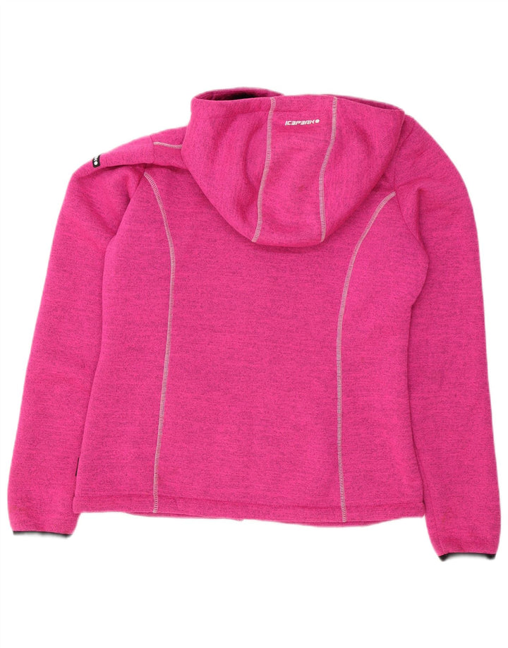 Pulover Icepeak pentru femei, cu fermoar, IT 48 XL, poliester striat roz