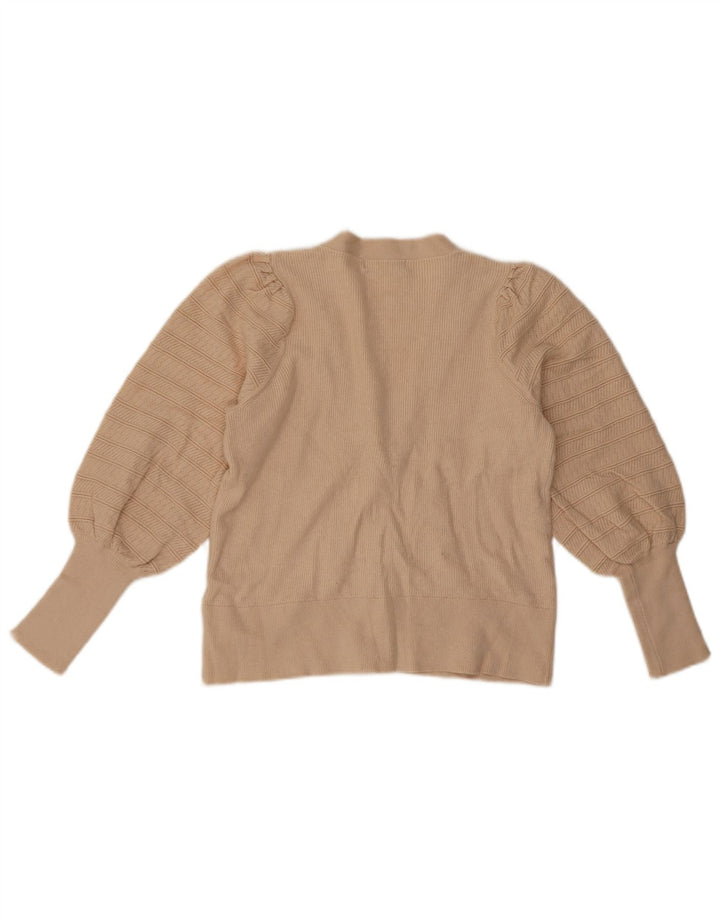 Pulover pentru femei Marks & Spencer Crop Cardigan UK 12 Medium Beige Viscose