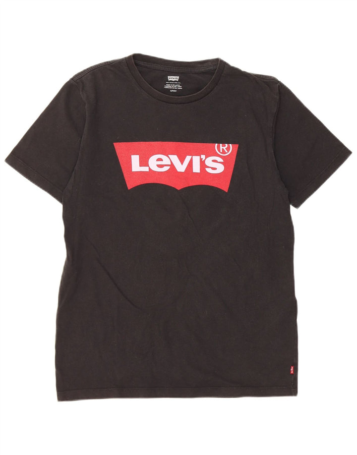 Tricou grafic Levi's pentru bărbați Top mic, negru, bumbac