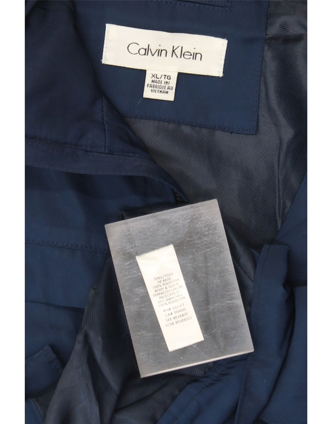 Jachetă Bomber Calvin Klein pentru bărbați UK 42 XL Bleumarin Poliester