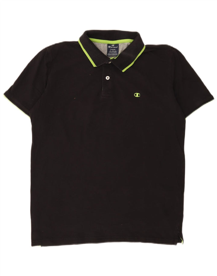 Tricou polo pentru bărbați CHAMPION, mare, negru, bumbac