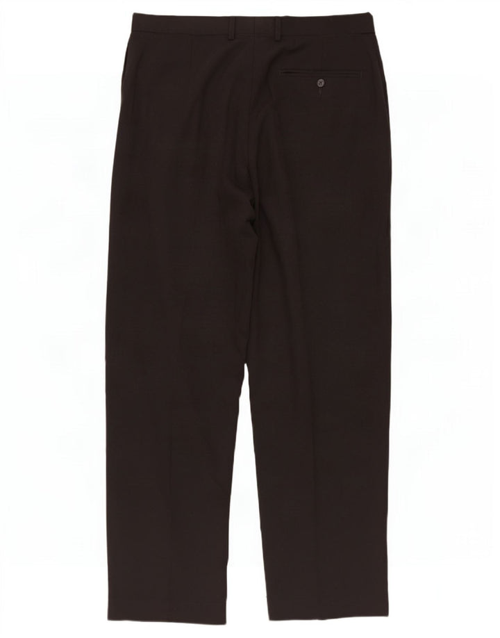 Pantaloni de costum pentru bărbați Marks & Spencer L34 L31 Poliester negru