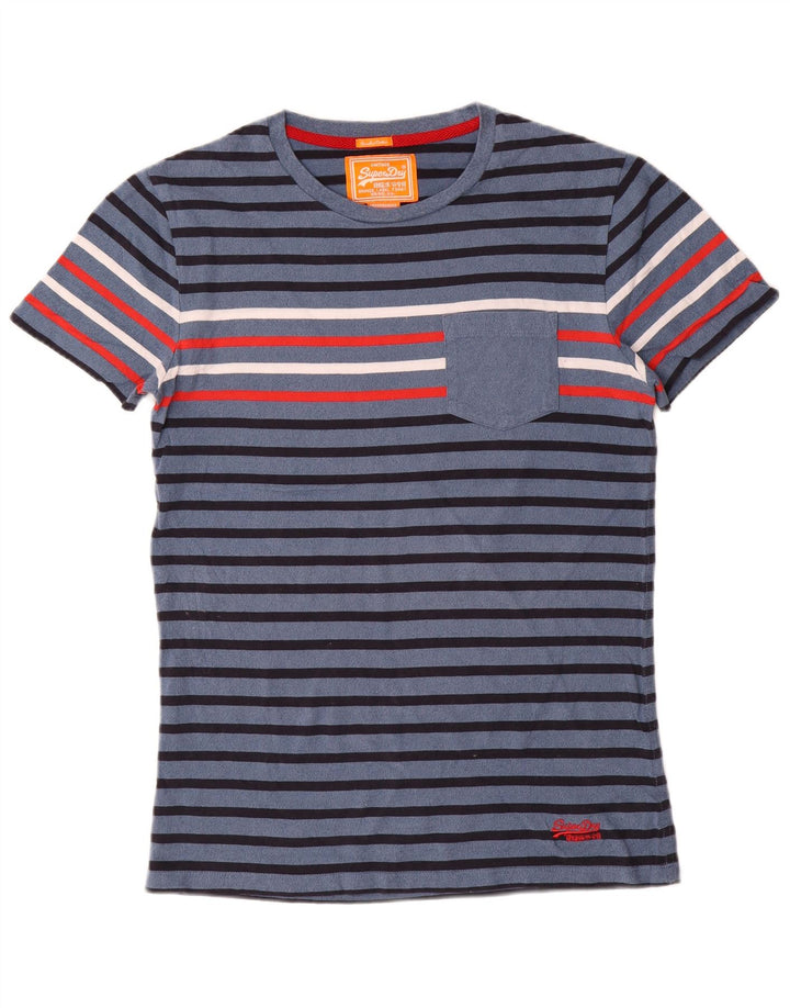 Tricou pentru bărbați Superdry Top Mediu Bleumarin, Bumbac cu dungi