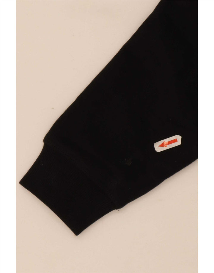 Jack Wills Pulover supradimensionat cu grafic pentru femei UK 8 Small Negru