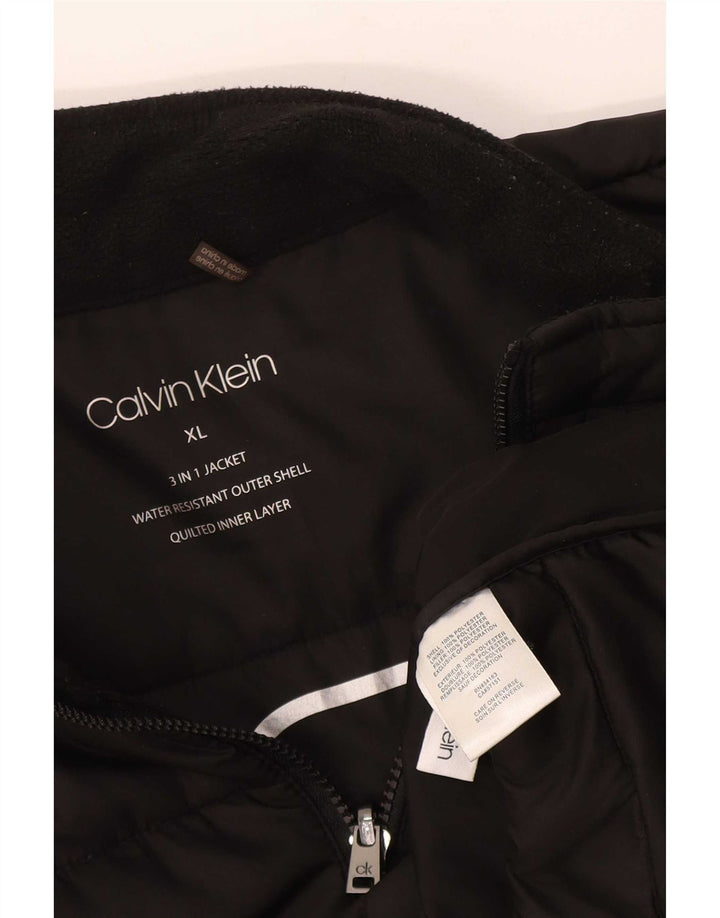 Jachetă căptușită pentru bărbați Calvin Klein UK 42 XL Poliester negru