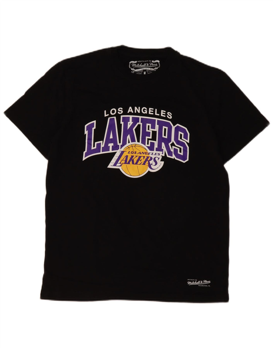 Tricou grafic MITCHELL & NESS pentru bărbați Los Angeles Lakers Top mediu negru